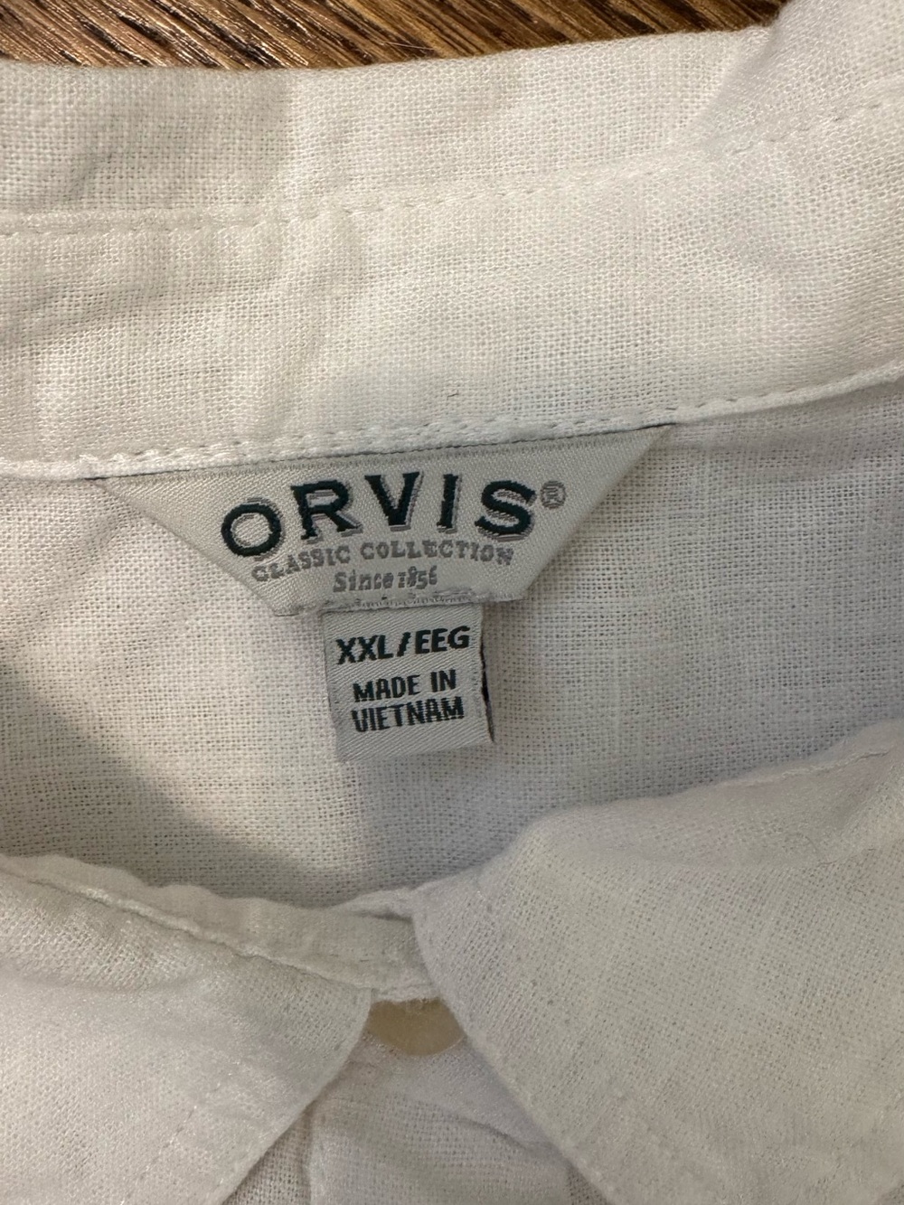 Orvis Lightweight Button-Up Boxy Shirt in White Linen Rayon Blend Size 2XL EUC - Picture 3 of 9